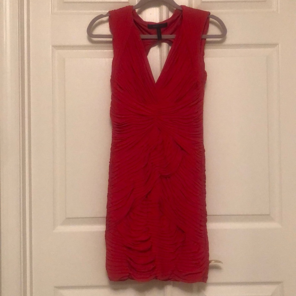 Red Ruched BCBG Mini Dress M